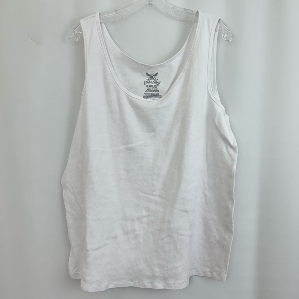 Women’s Faded Glory White Tank Top Size 3X (22W - 24W)
